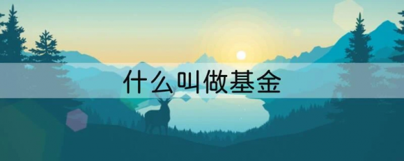 什么叫做基金-1